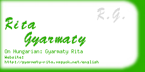 rita gyarmaty business card